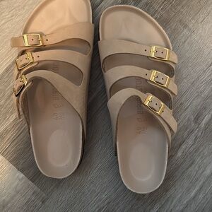 Birkenstock Women's Beige Triple Strap Sandals